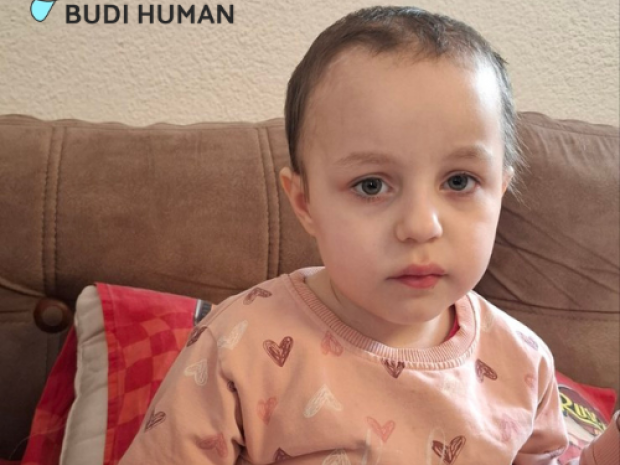 Za petogodišnju Medinu koja se bori protiv tumora na mozgu, Fondacija Budi human uputila podršku u iznosu od 5000 eura!